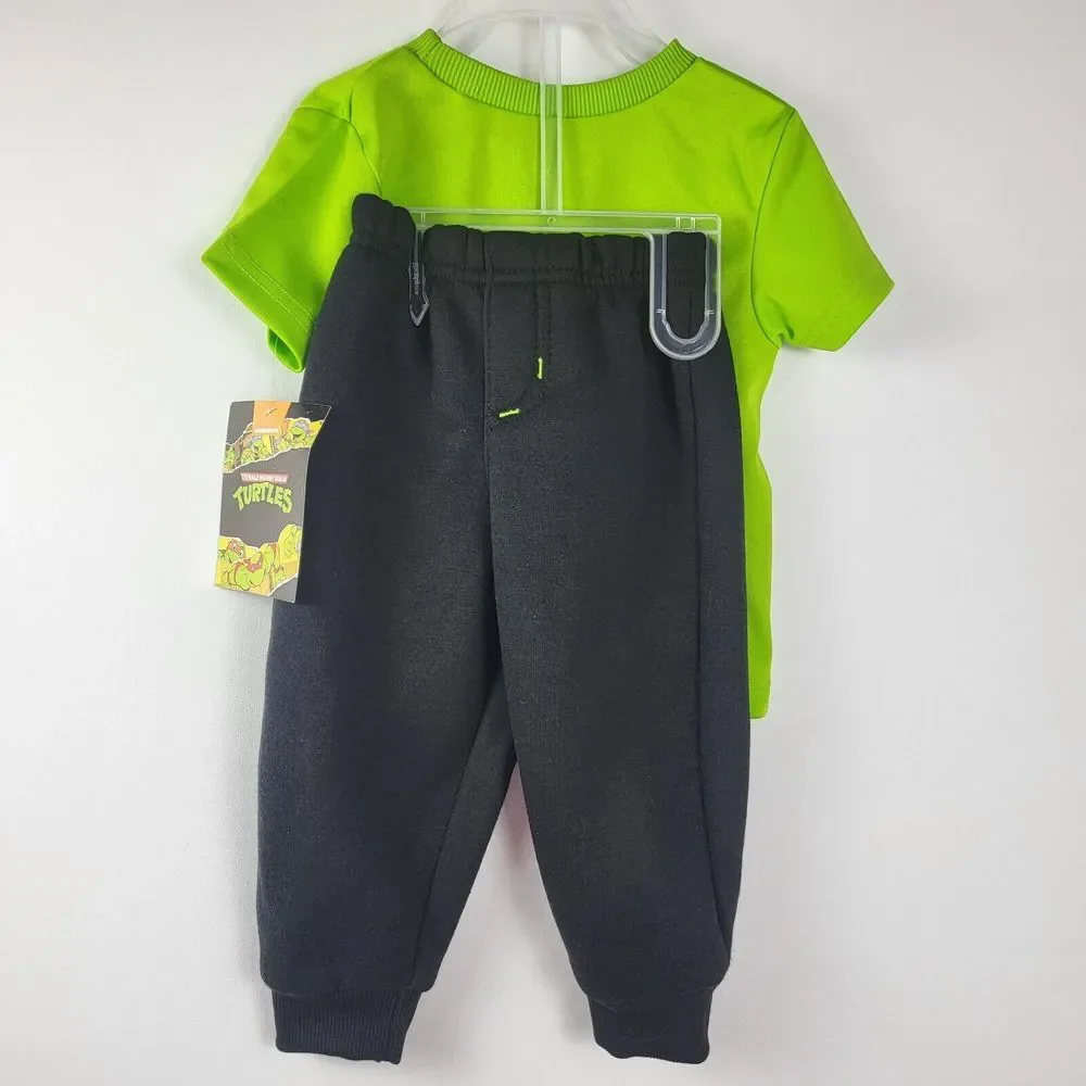 Size 12M Teenage Mutant Ninja Turtles 2 pc Jogger Set & 3 Pc Kidgets Outfits New